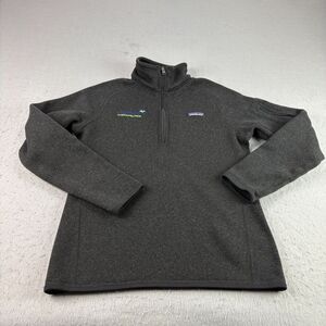 Patagonia Better Sweater Womens Medium Black 1/4 Zip Pullover Fleece‎ Jacket